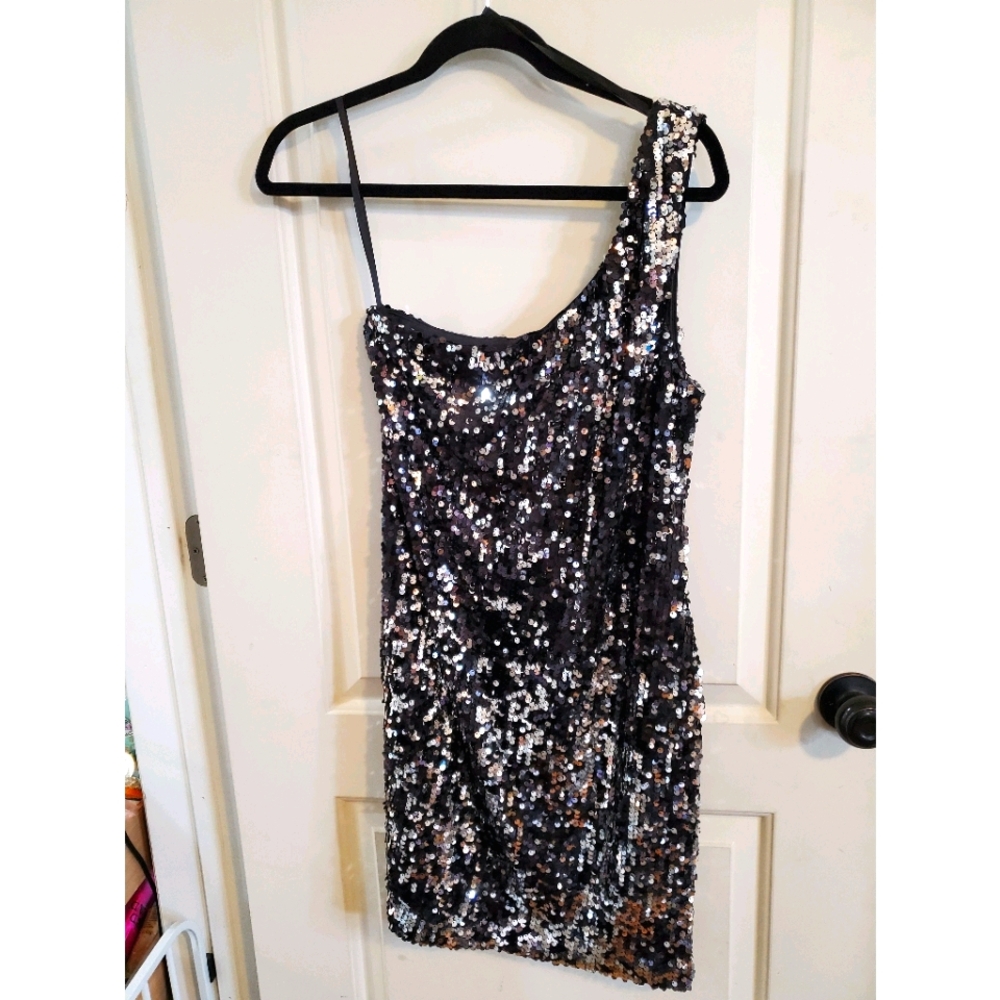 As U Wish sequin one shoulder dress